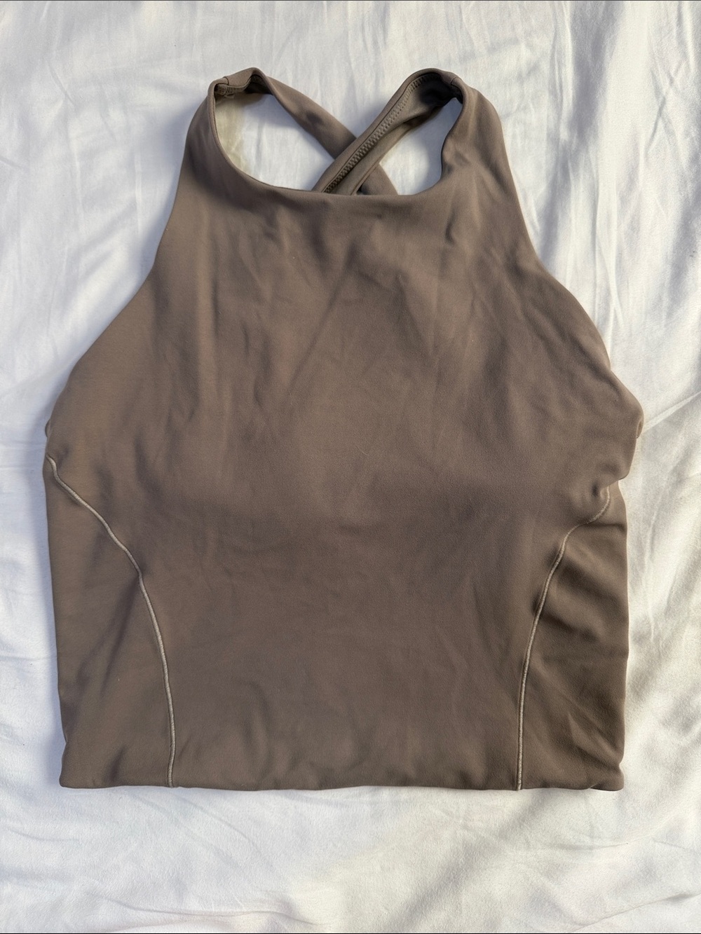 Abercrombie & Fitch High Neck Sports Tank - Taupe